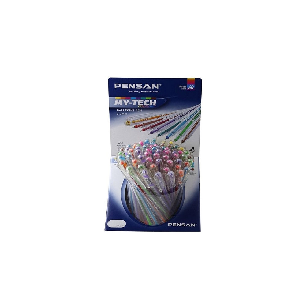 Pensan Tükenmez Kalem My-Tech 0.7 mm 8 Renkli 60'lı