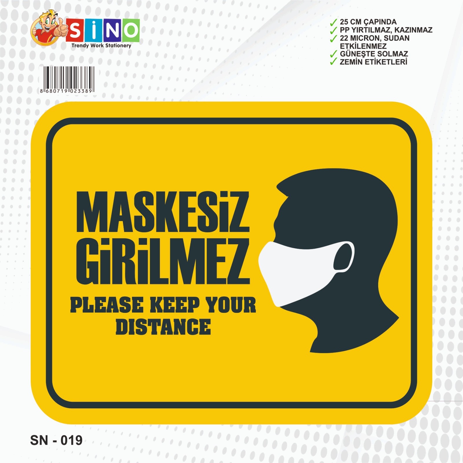 ZEMİN UYARI ETİKETİ