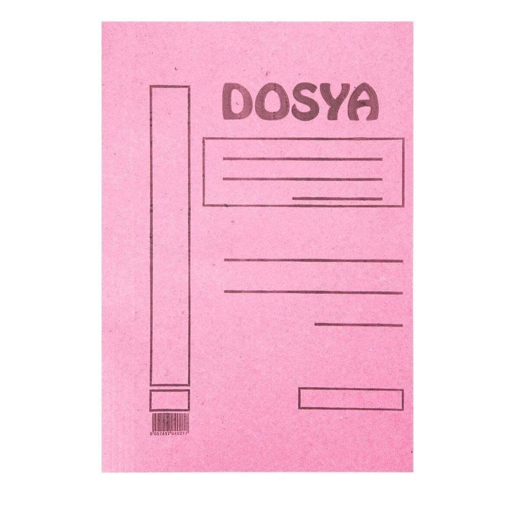 Km Dosya Tam Kapak Karton Pembe