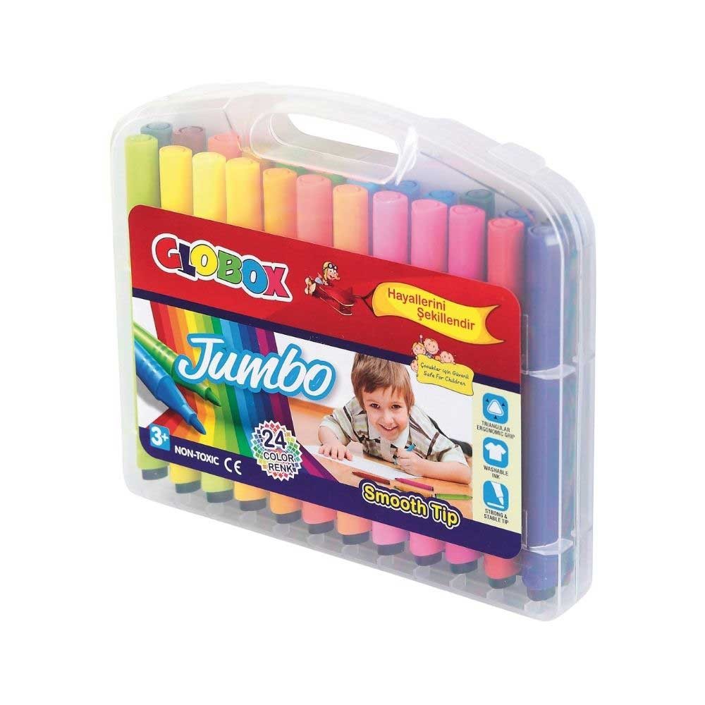 Globox Keçeli Kalem Jumbo Üçgen 24'lü