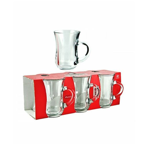 Paşabahçe Çay Bardağı Kulplu 6'lı