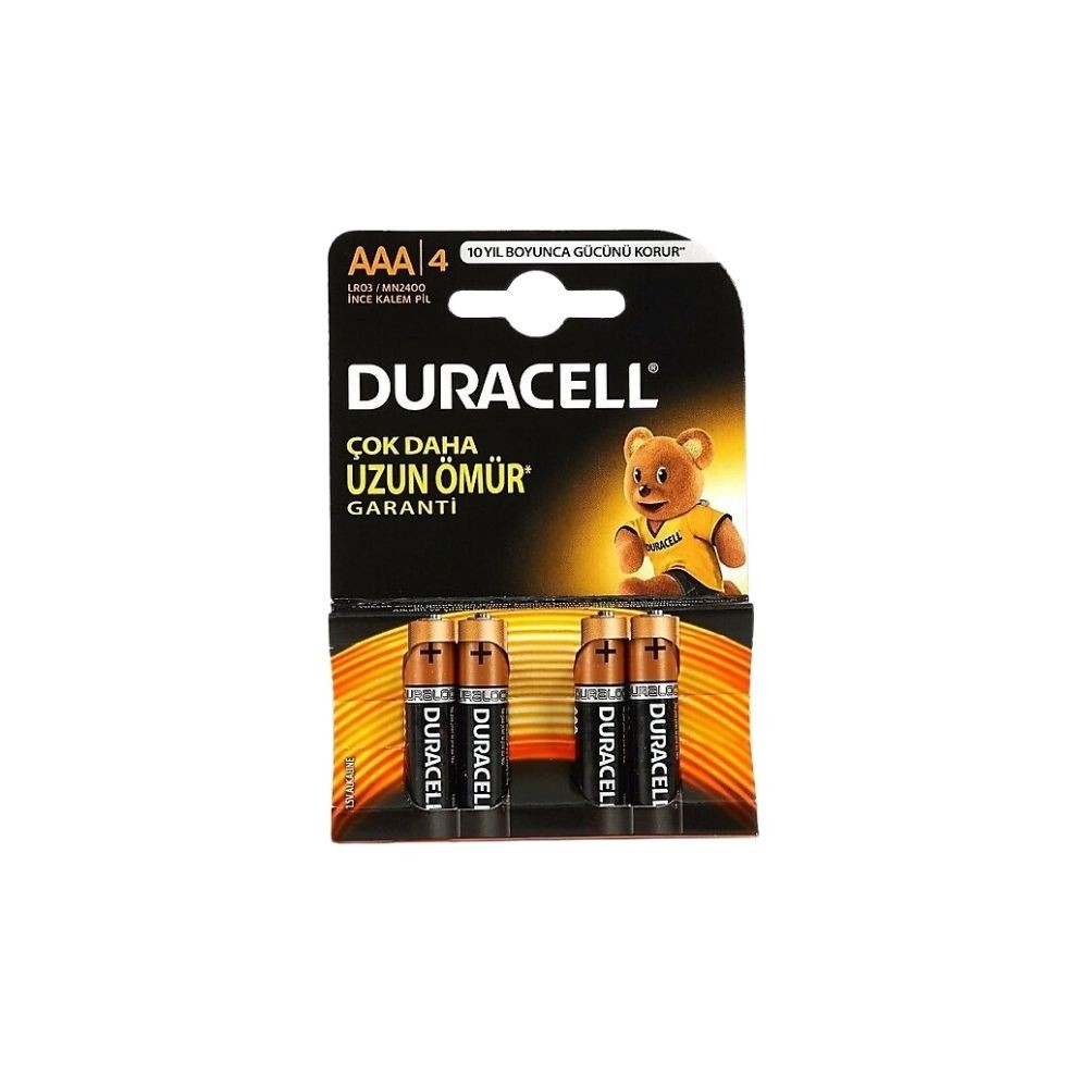Duracell Pil İnce Kalem AAA Optimum 4'lü Kart