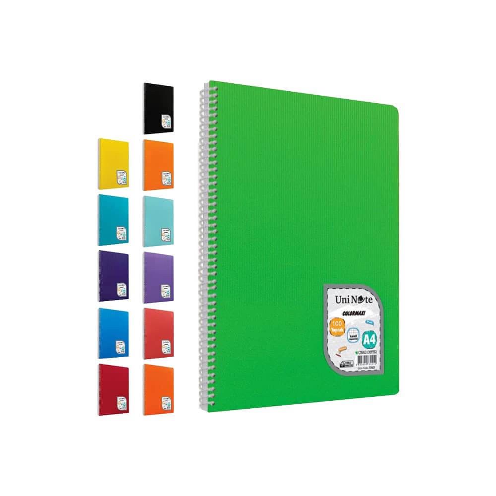 Çınar Defter Colormaxi Defter Spiralli Pp Kapak A4 100 Yaprak Çizgili
