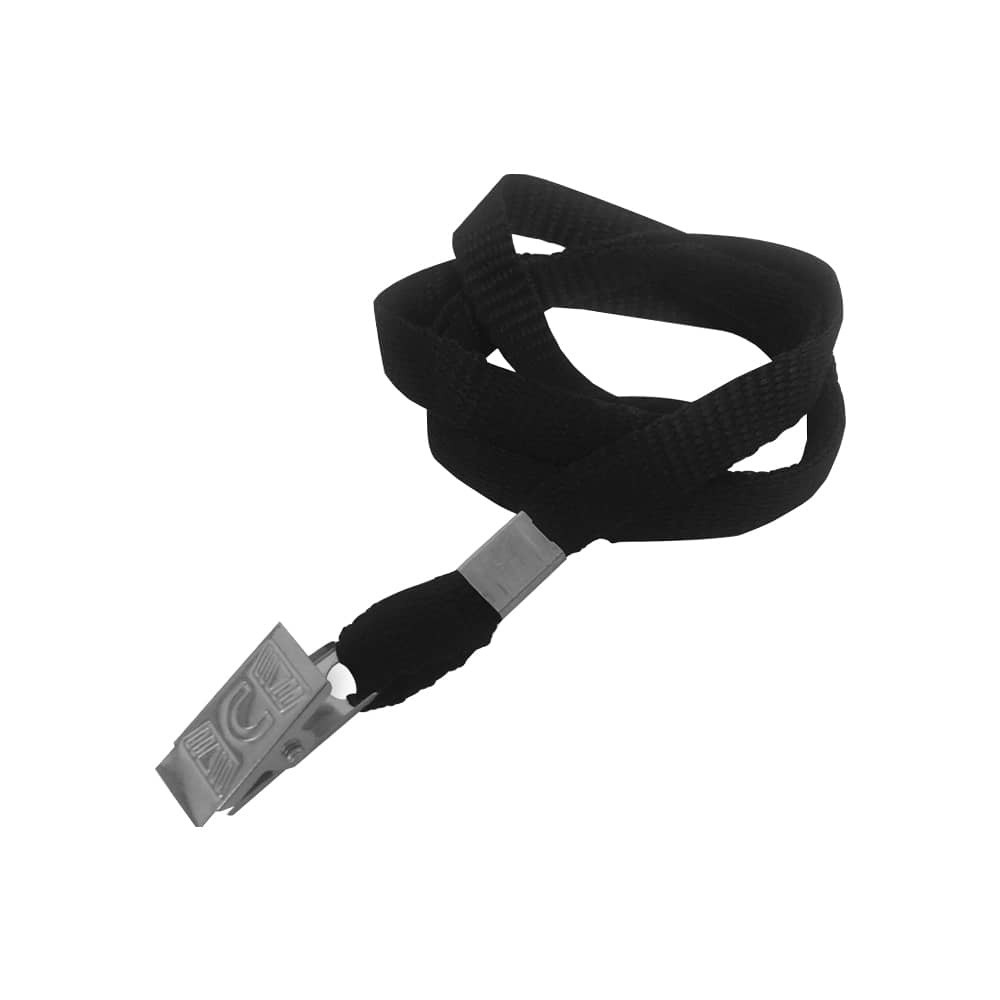 Sarff Kart Aski İpi Metal Klipsli Polyester Dokuma Siyah