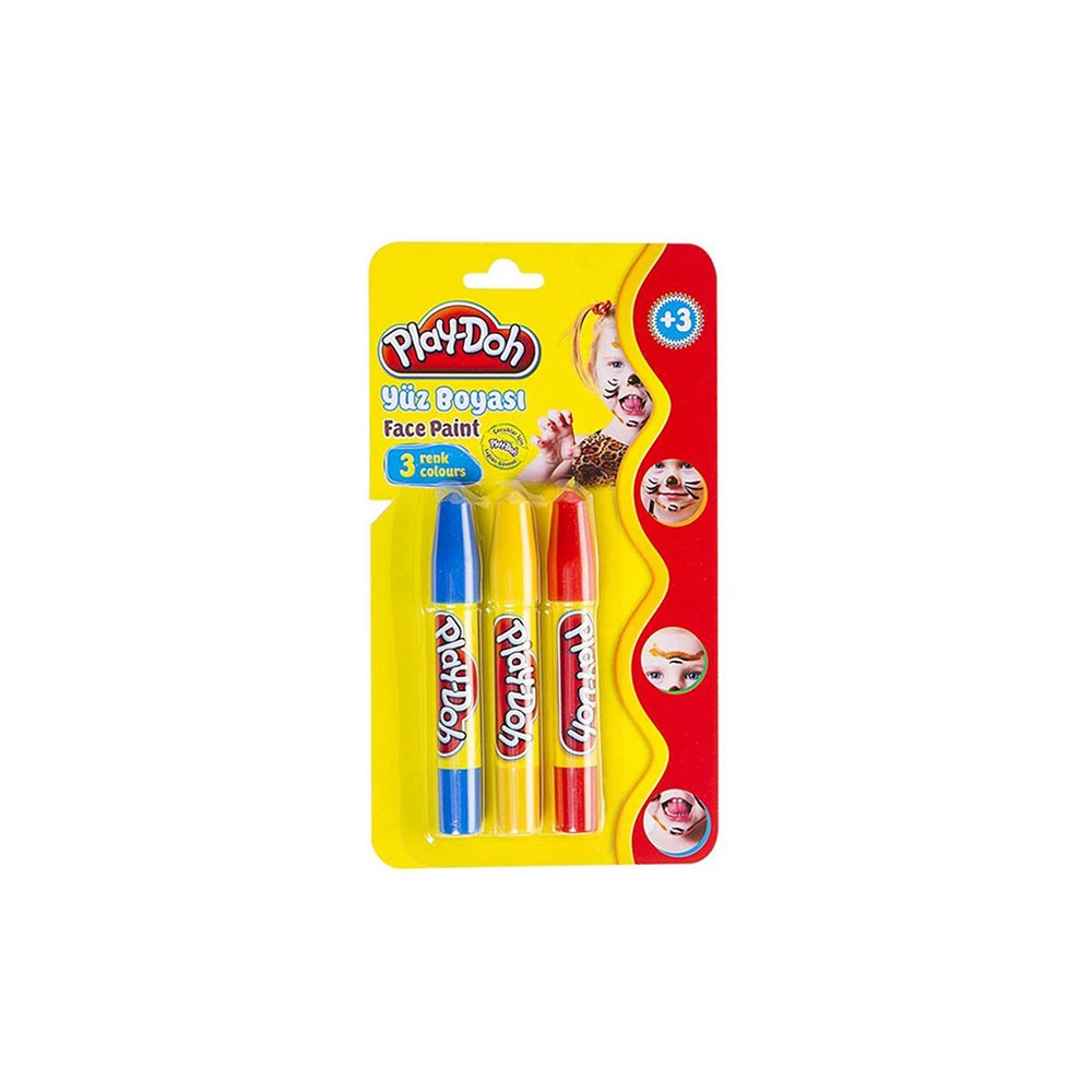 Play-Doh Yüz Boyası 3'lü