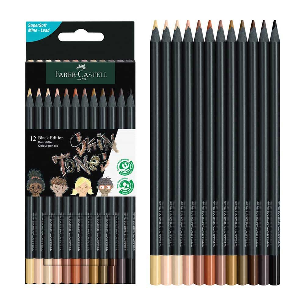 Faber-Castell Kuru Boya Black Edition 12'li Skin Tones 5171116414