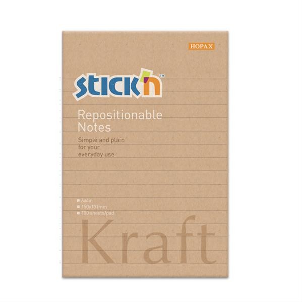 Gıpta Stickn 150x101 mm Kraft Notes Çizgili 100 Yaprak