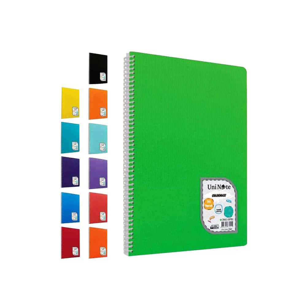 Çınar Defter Okul Defteri Colormaxi Spiralli Pp Kapak A4 96 Yaprak Kareli