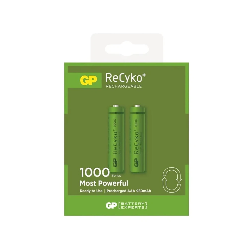 GP Pil Şarjlı İnce Kalem AAA 1000 mAh 2'li