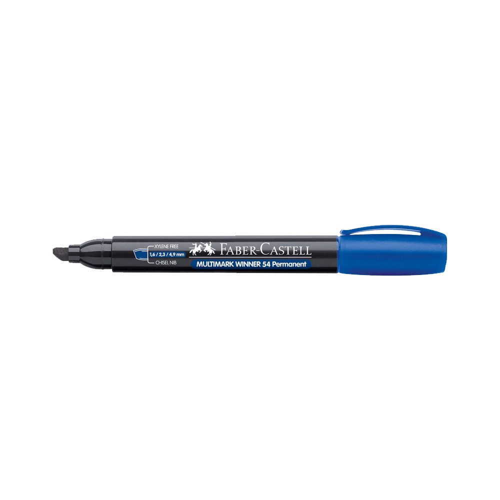 Faber-Castell Permanent Markör 54 Kesik Uç Mavi