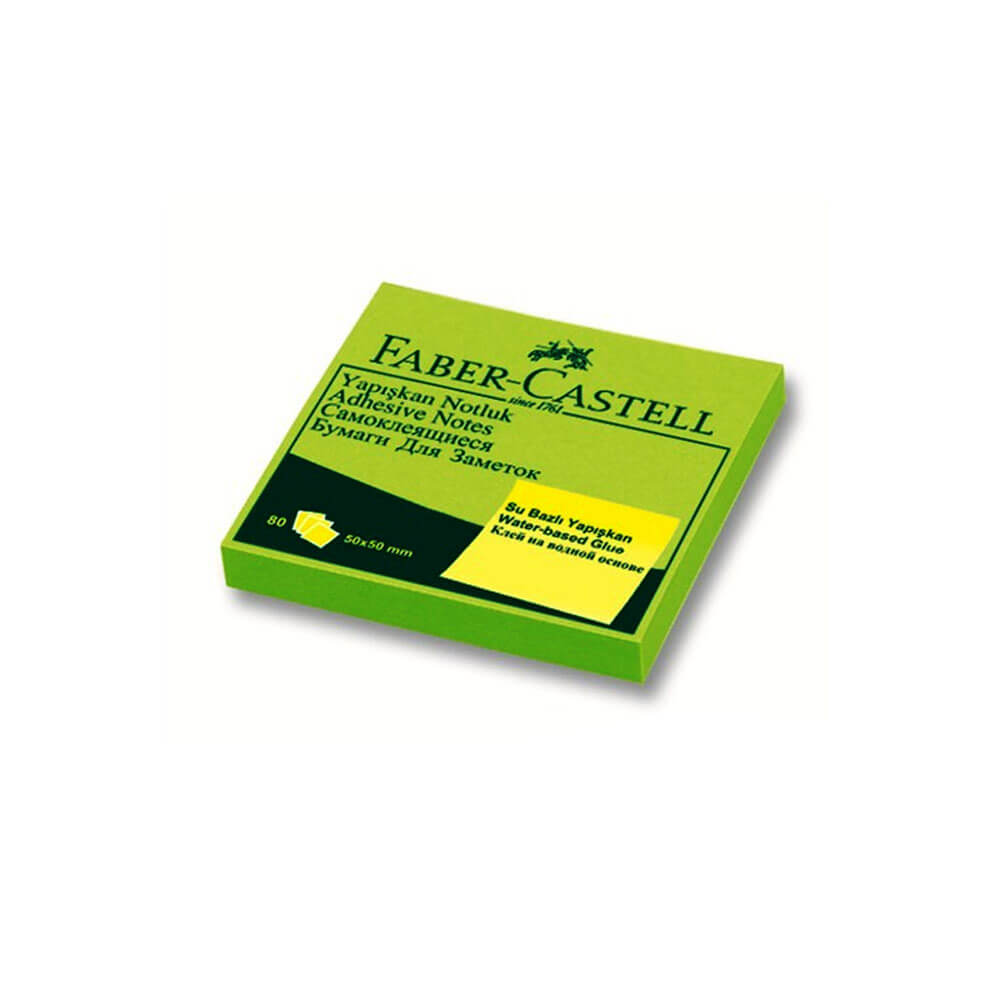 Faber-Castell Yapışkan Not Kağıdı 50x50 mm Fosforlu Yeşil