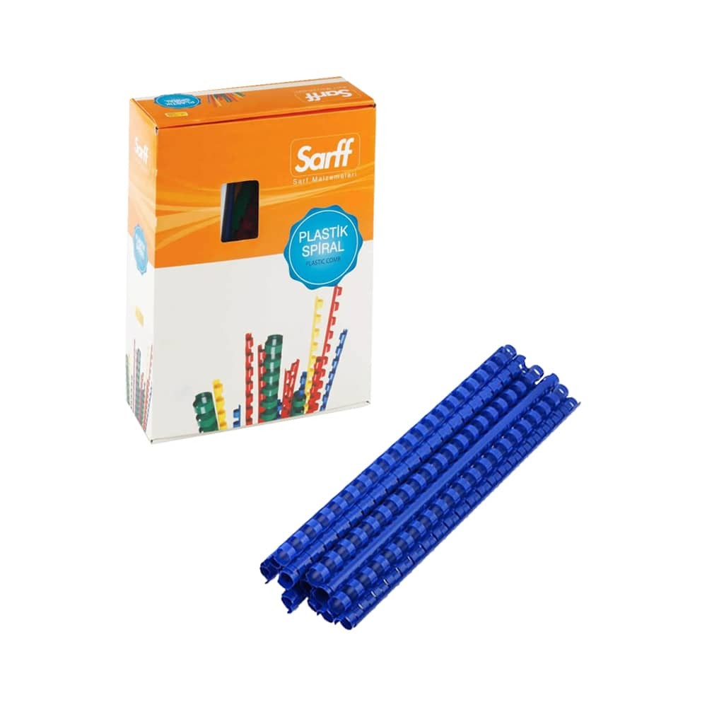 Sarff Spiral Plastik Delux 12 mm 100'lü Mavi