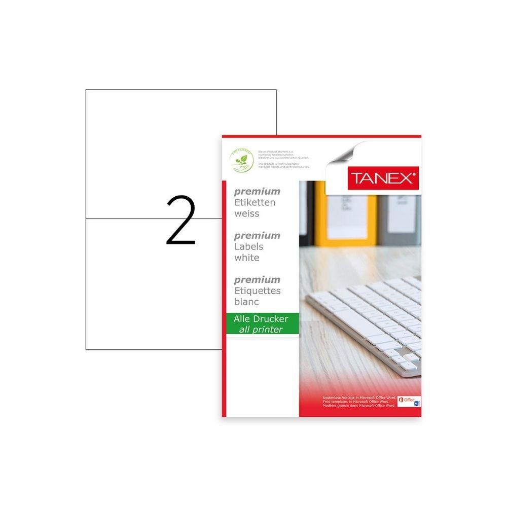 Tanex Laser Etiket 210x148,5 mm TW-2102