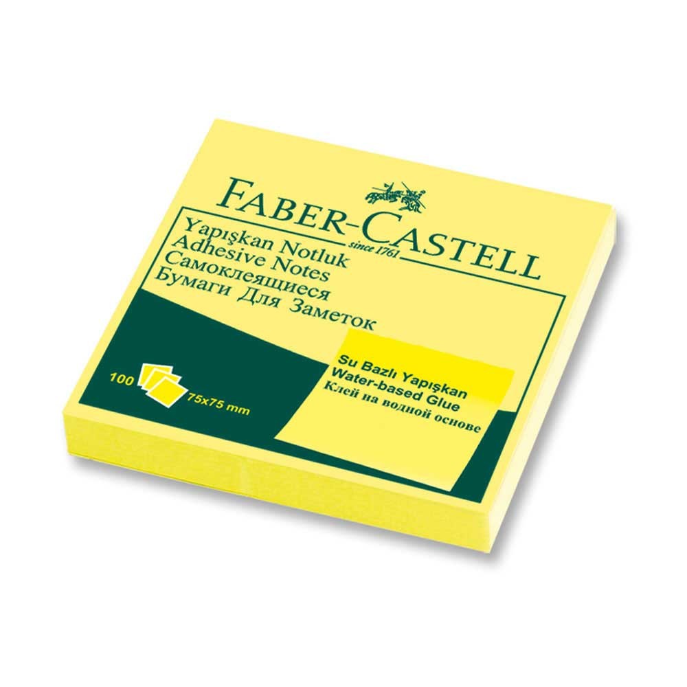 Faber-Castell Yapışkan Not Kağıdı 75x75 mm Sarı
