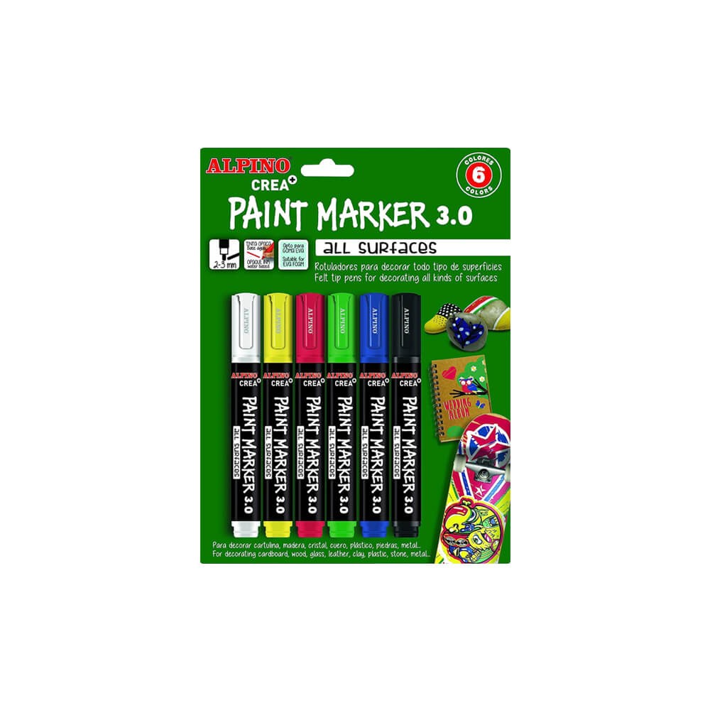 Alpino Crea Paint Marker 6'lı