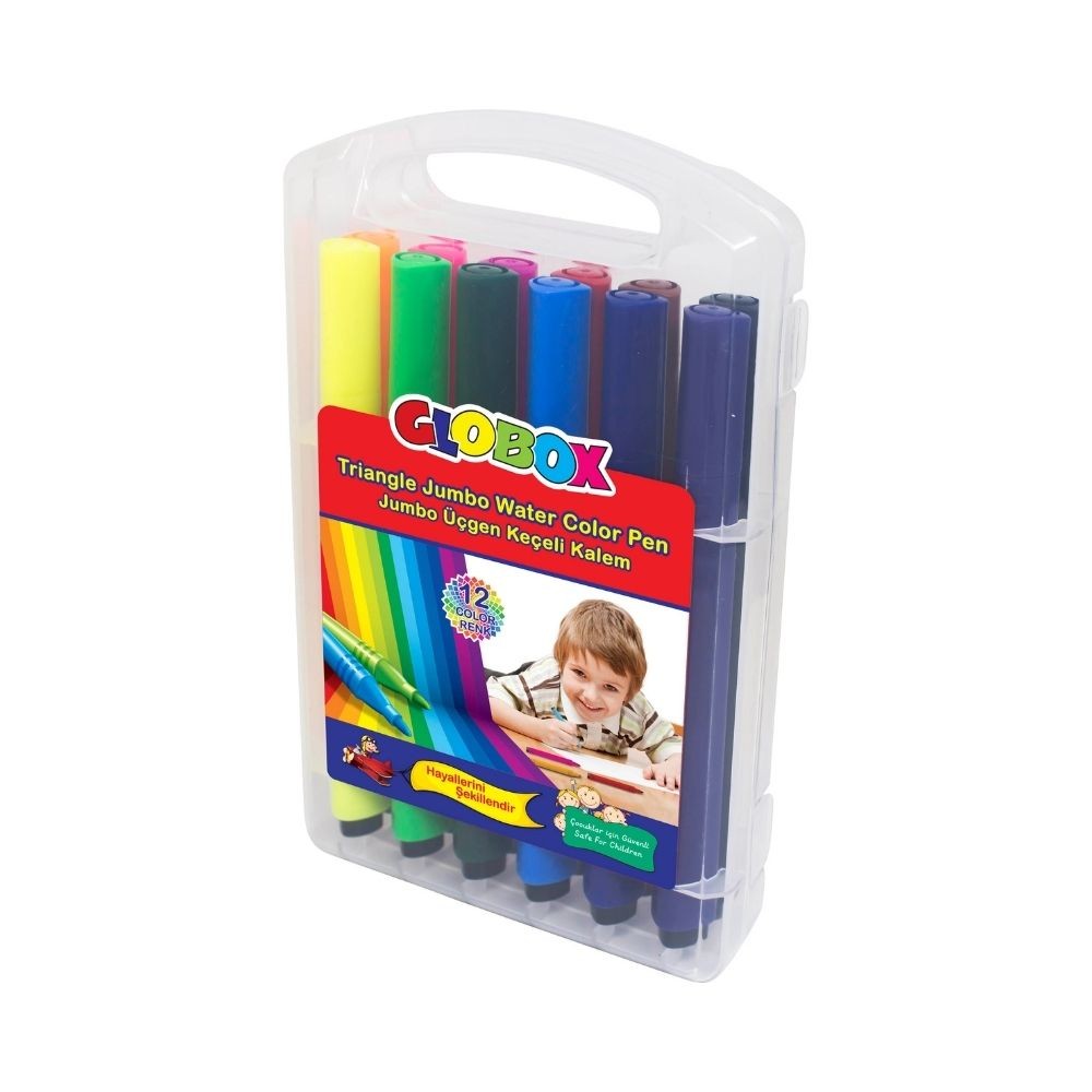 Globox Keçeli Kalem Jumbo Üçgen 12'li