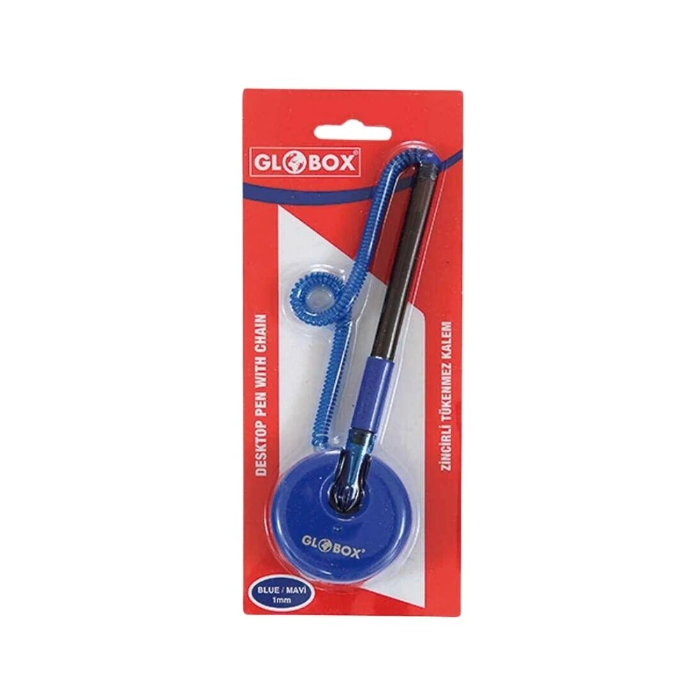 Globox Tükenmez Kalem Spiralli Bağlı Mavi