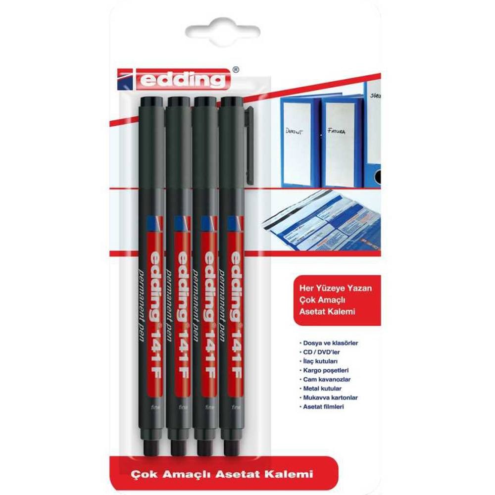 Edding Asetat Kalemi 0.6 mm Set Karışık 4'lü