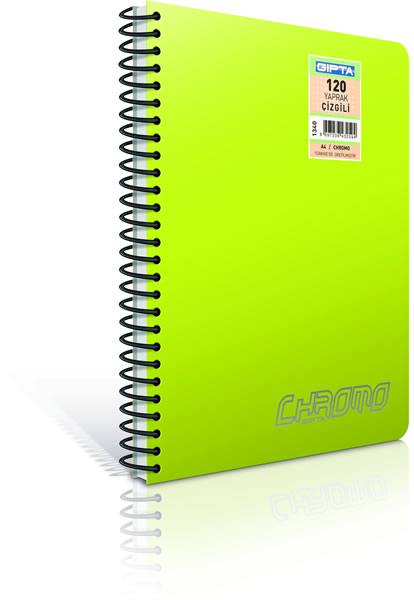 Gıpta Defter Chromo Spiralli Pp Kapak A5 120 Yaprak Kareli
