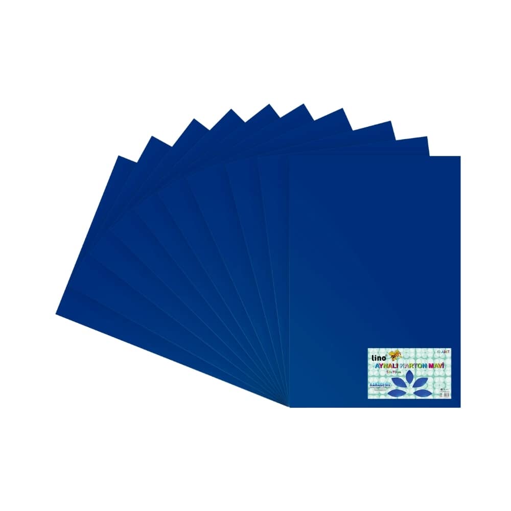 Lino Aynalı Karton Mavi 10'lu 50x70 cm