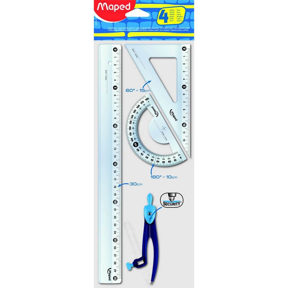 Maped Pergelli Cetvel Seti Start Maxi 30 cm 4'lü