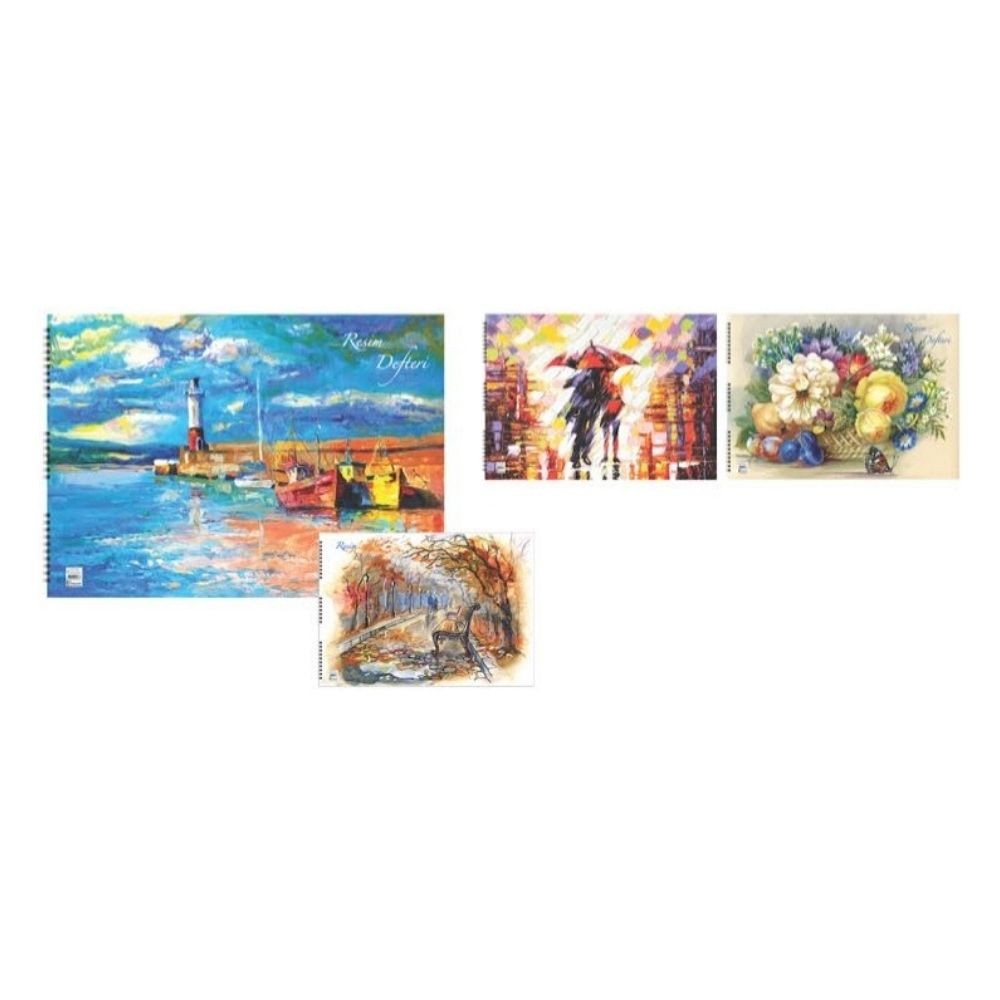 Keskin Color Resim Defteri Spiralli Basic 35x50 cm 15 Yaprak 12'li