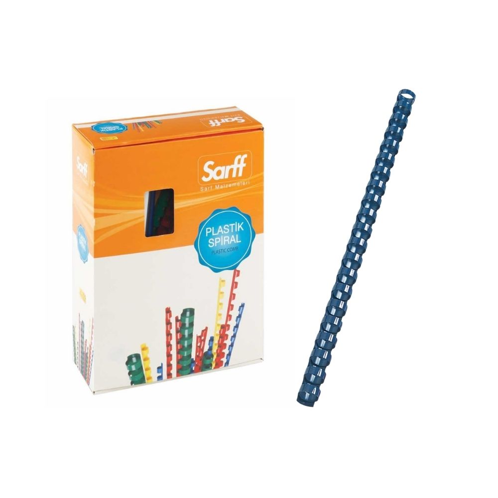 Sarff Spiral Plastik Delux 18 mm 100'lü Mavi