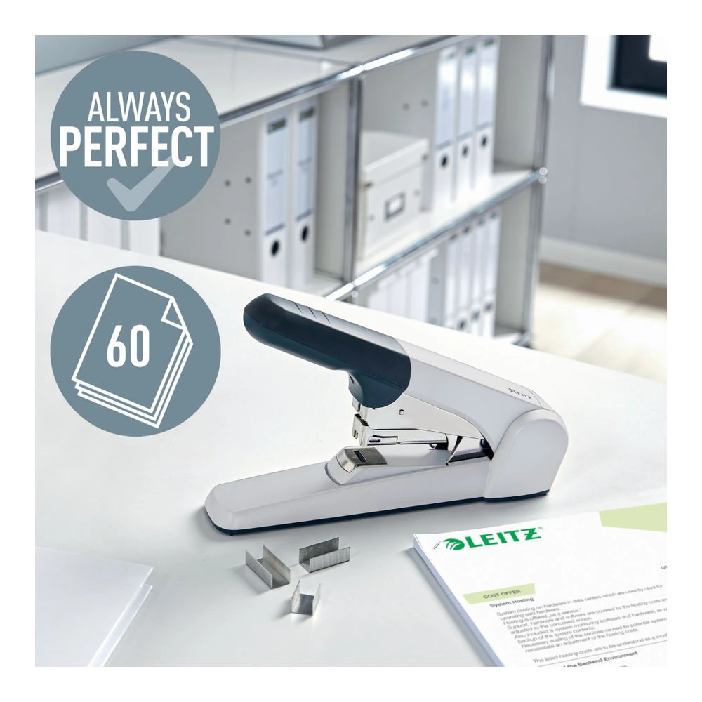 Leitz Zımba Makinesi Kollu 60 Sayfa Gri