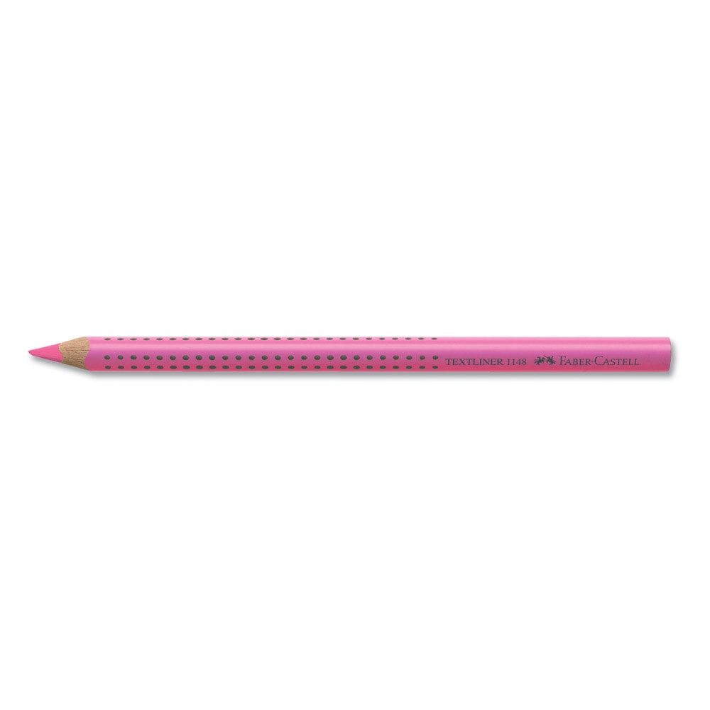 Faber-Castell Fosforlu Kalem Ahşap Gövdeli Pembe