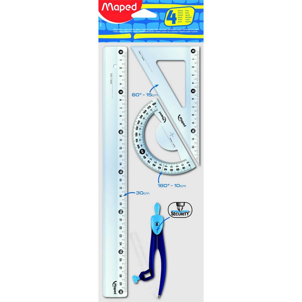Maped Pergelli Cetvel Seti Start Maxi 30 cm 4'lü