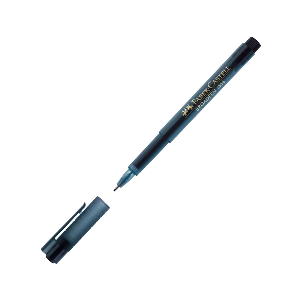 Faber-Castell Keçeli Kalem Broadpen 1554 İnce Uç 0.8 mm Siyah