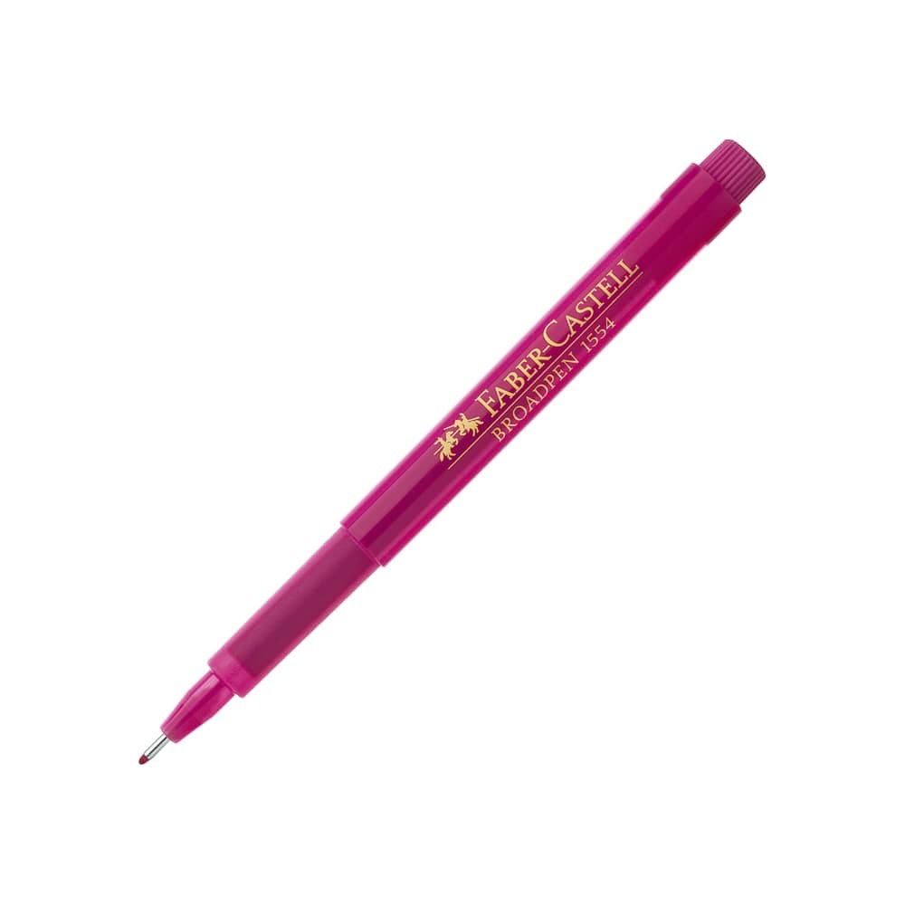Faber-Castell Keçeli Kalem Broadpen İnce Uç 1554 Pembe