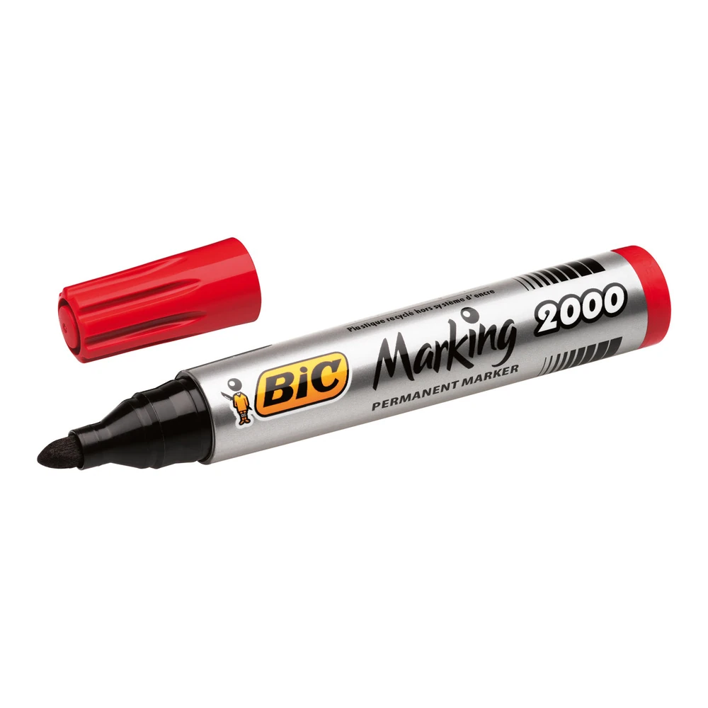 Bic Permanent Markör 2000 Yuvarlak Uç Kırmızı