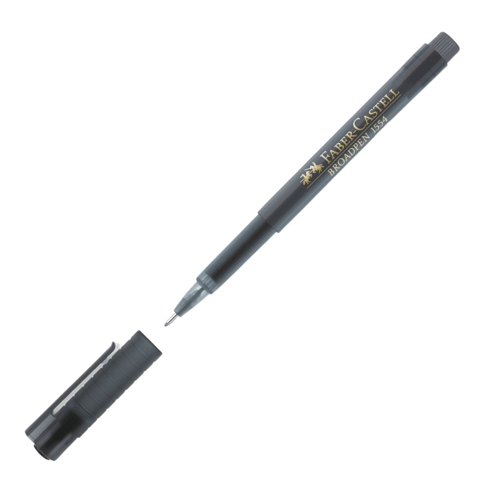 Faber-Castell Keçeli Kalem Broadpen 1554 İnce Uç 0.8 mm Siyah