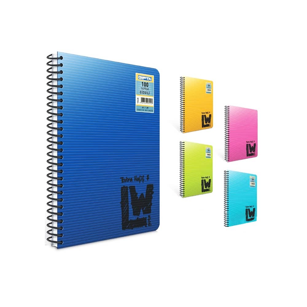 Gıpta Defter Lw Spiralli Pp Kapak A4 100 Yaprak Çizgili