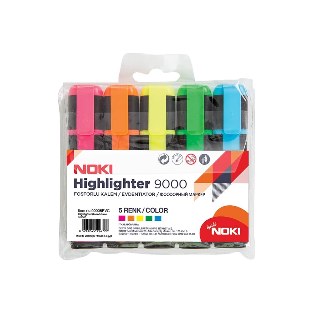 Noki Fosforlu Kalem PVC 5'li
