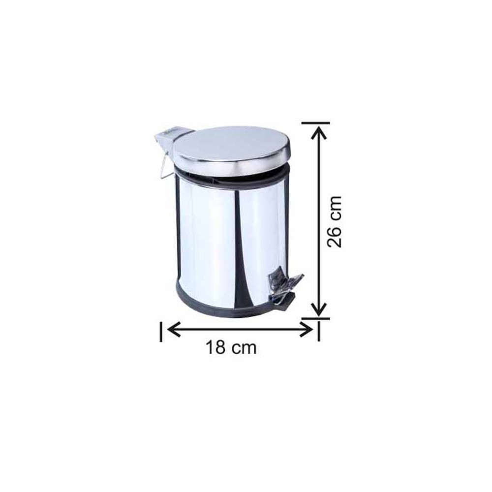 Arı Çöp Kovası Pedallı Metal 3 lt