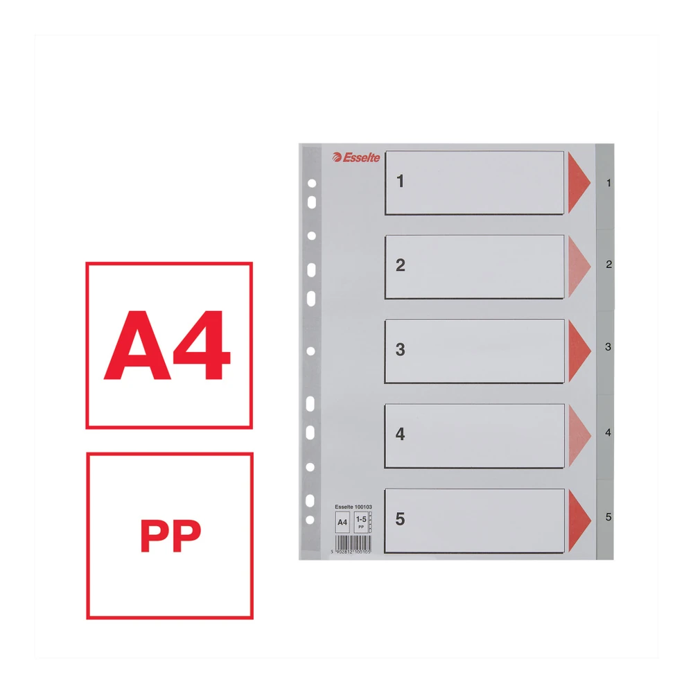 Esselte Seperatör A4 1-5 Rakam