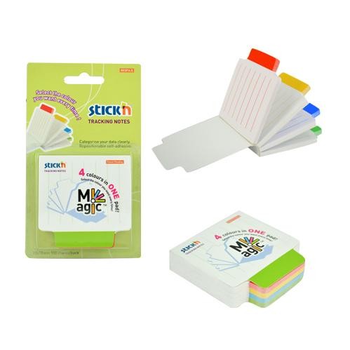 Gıpta Stickn Magic Çizgili Beyaz Zemin 70x70 4 Renk 100 Yaprak