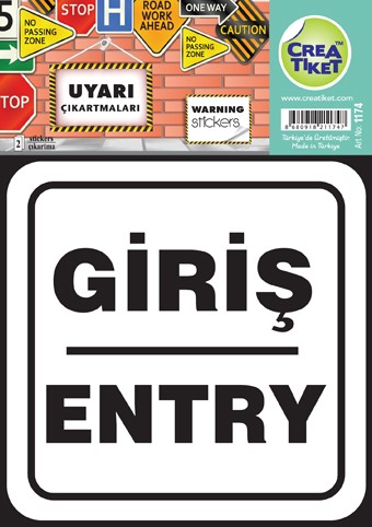 Creaworld Uyarı Etiketi Giriş Entry