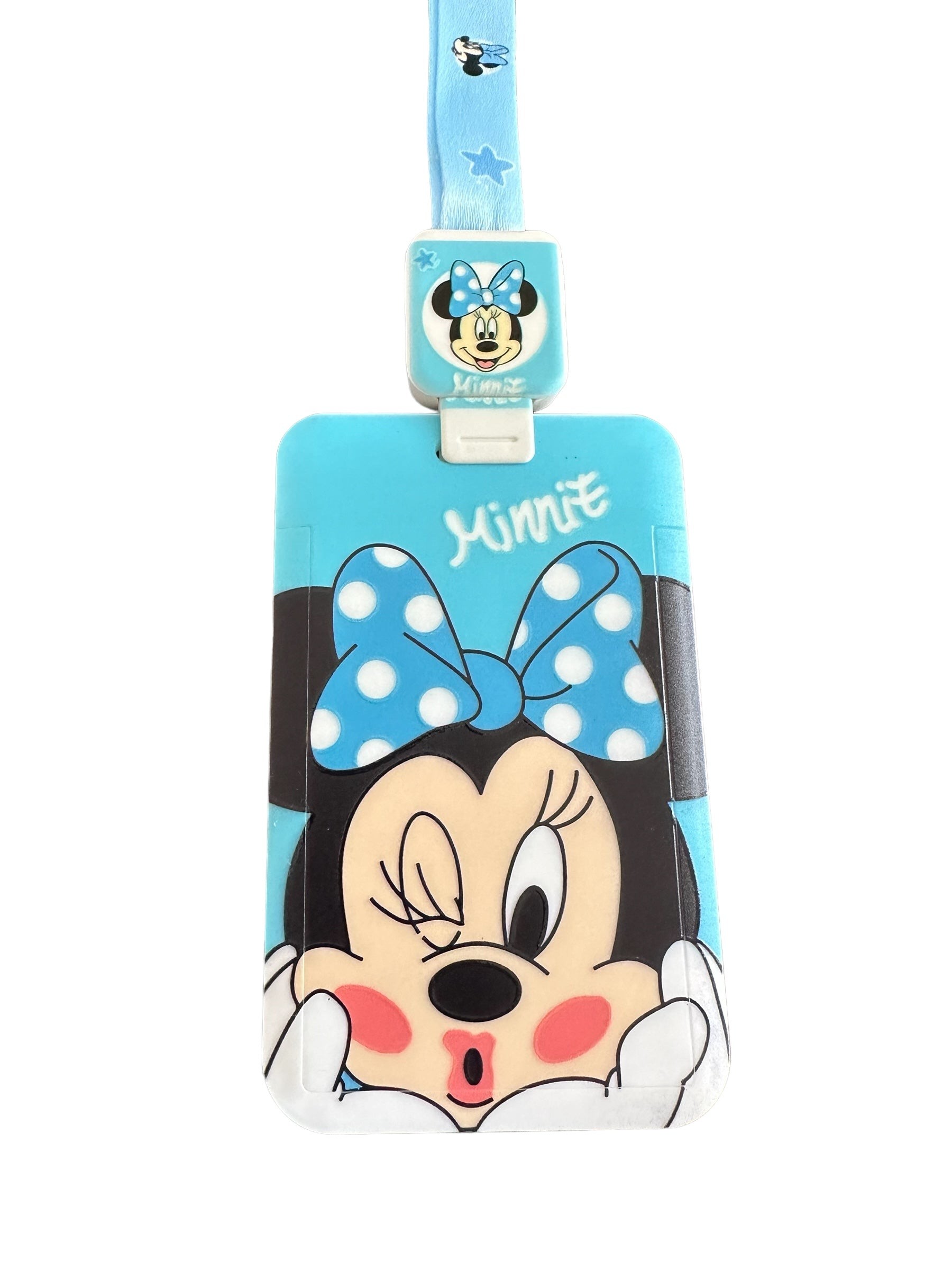 Mini Mouse Yoyo Askılı Kartlık - Mavi