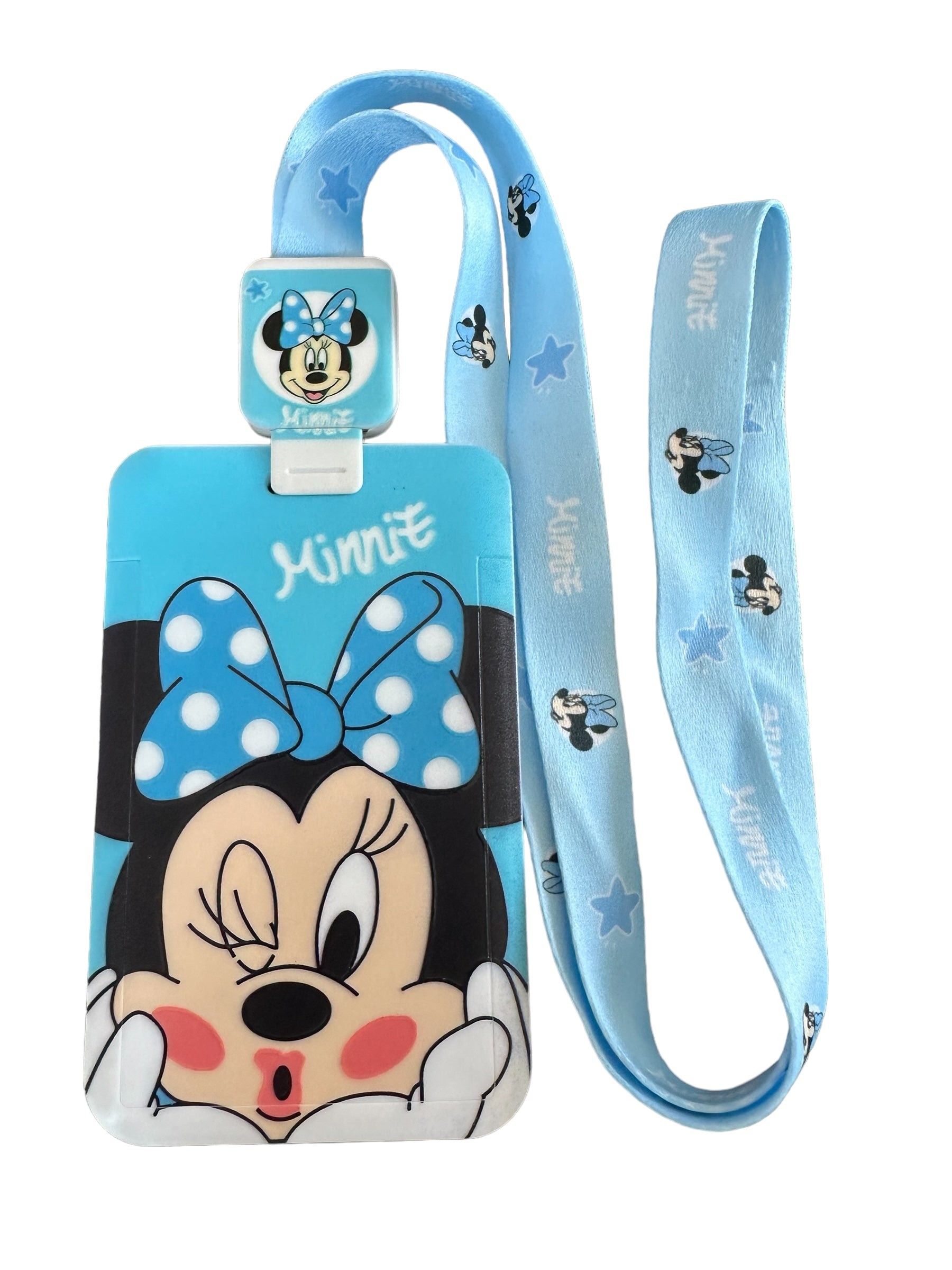 Mini Mouse Yoyo Askılı Kartlık - Mavi