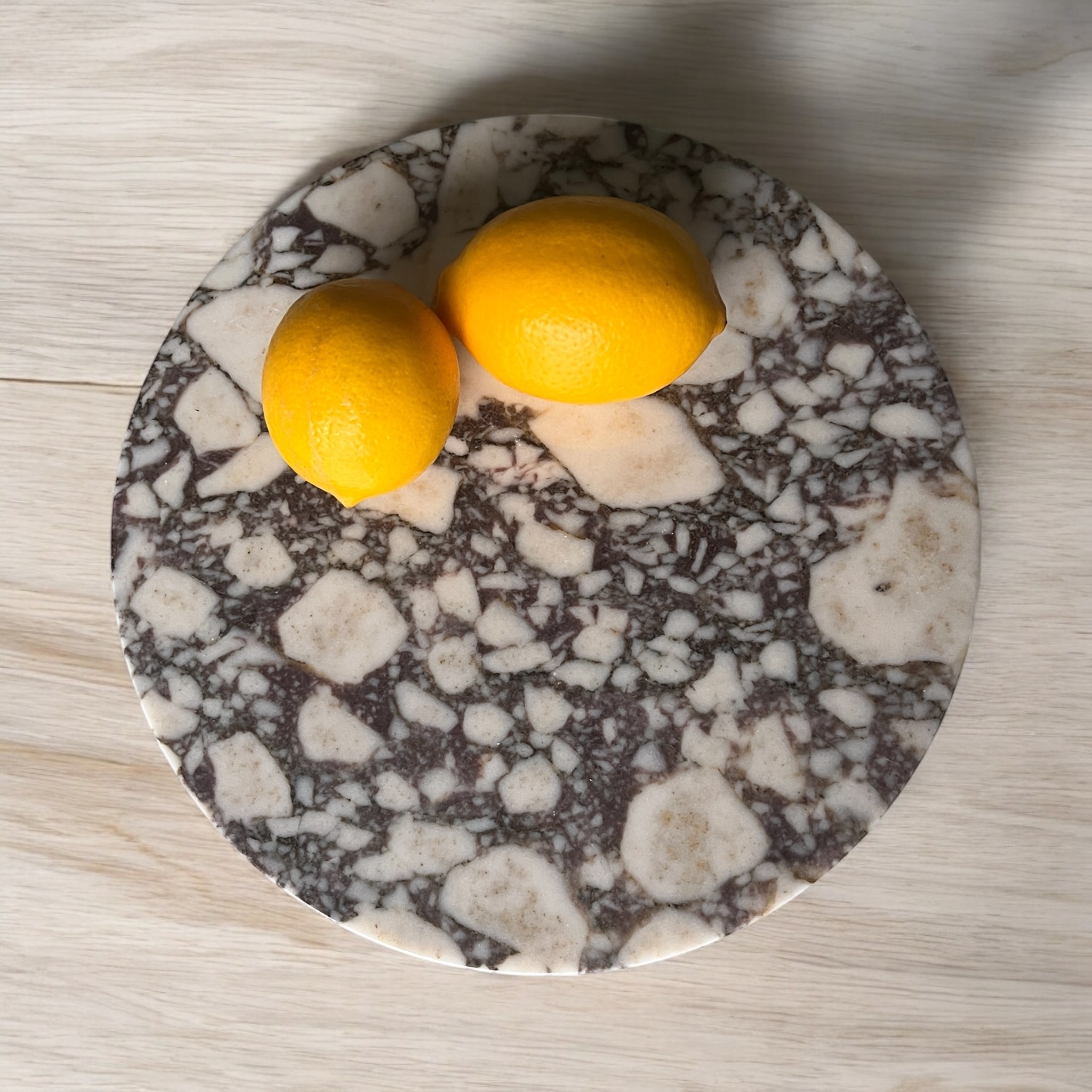 Calacatta Viola Round Serving Plate & Cheese Plate