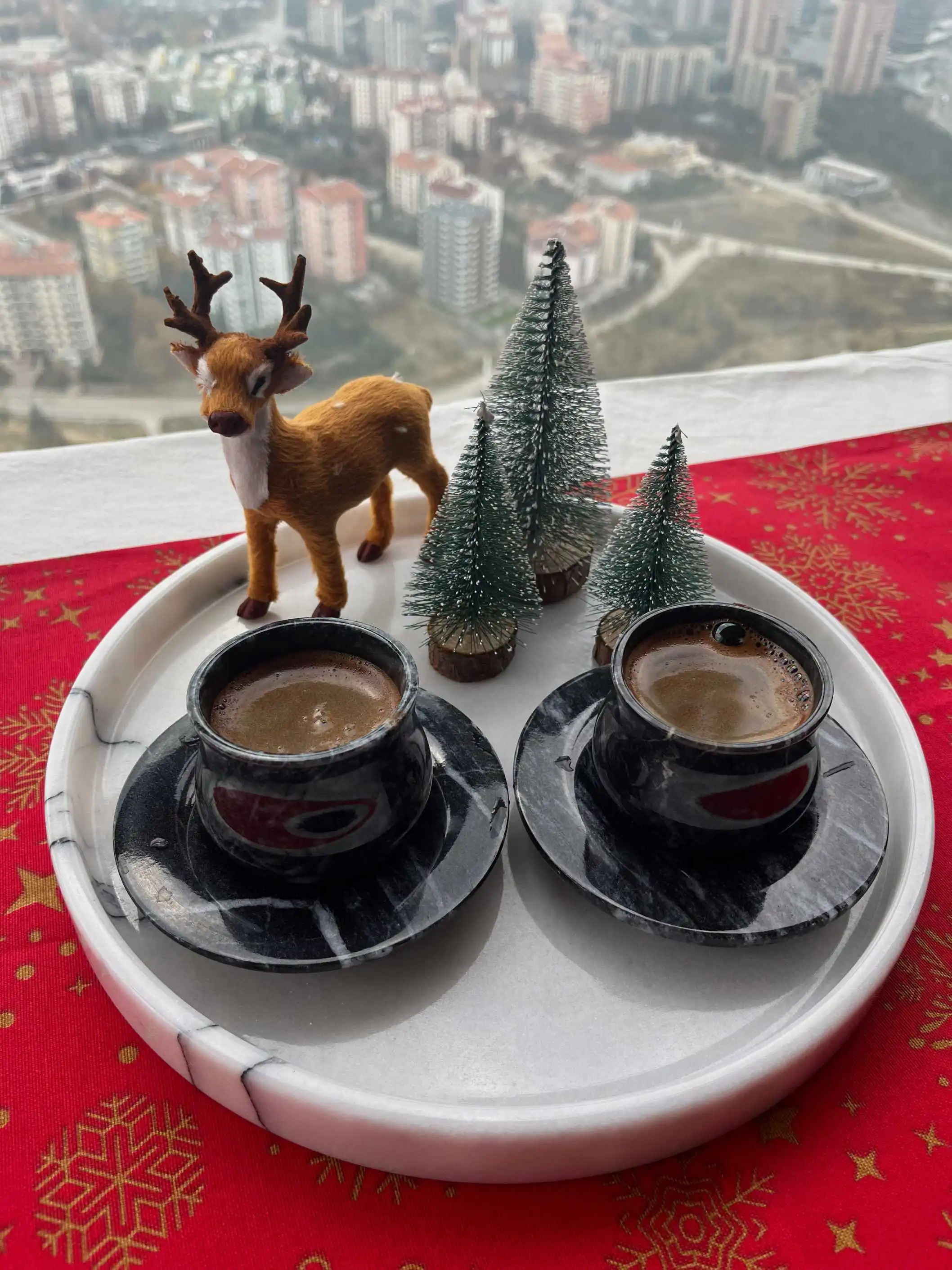 Marble Turkish Coffee Set (1 pack)