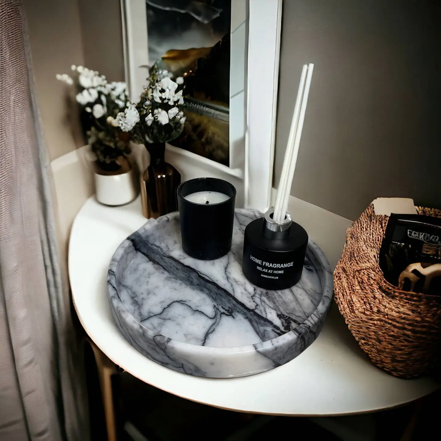 Lilac Marble Decorative Tray