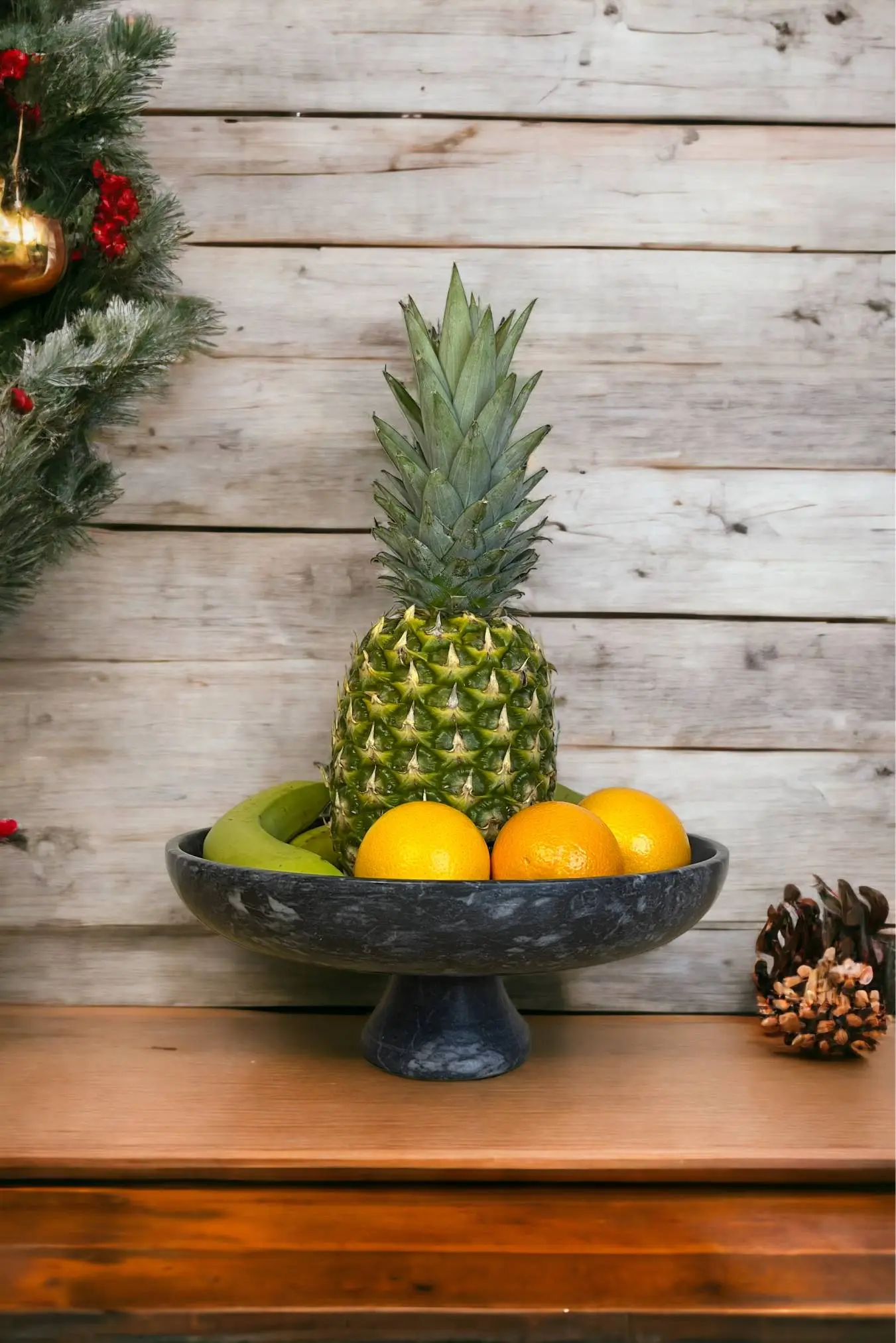 Black Marble Fruit Bowl