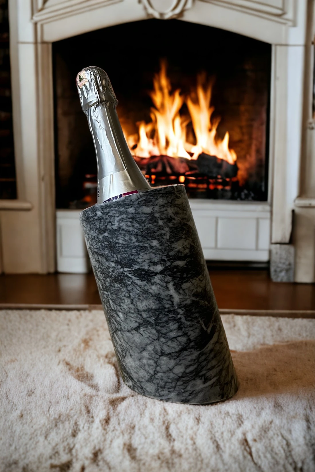 Gray Marble Bottle Cooler
