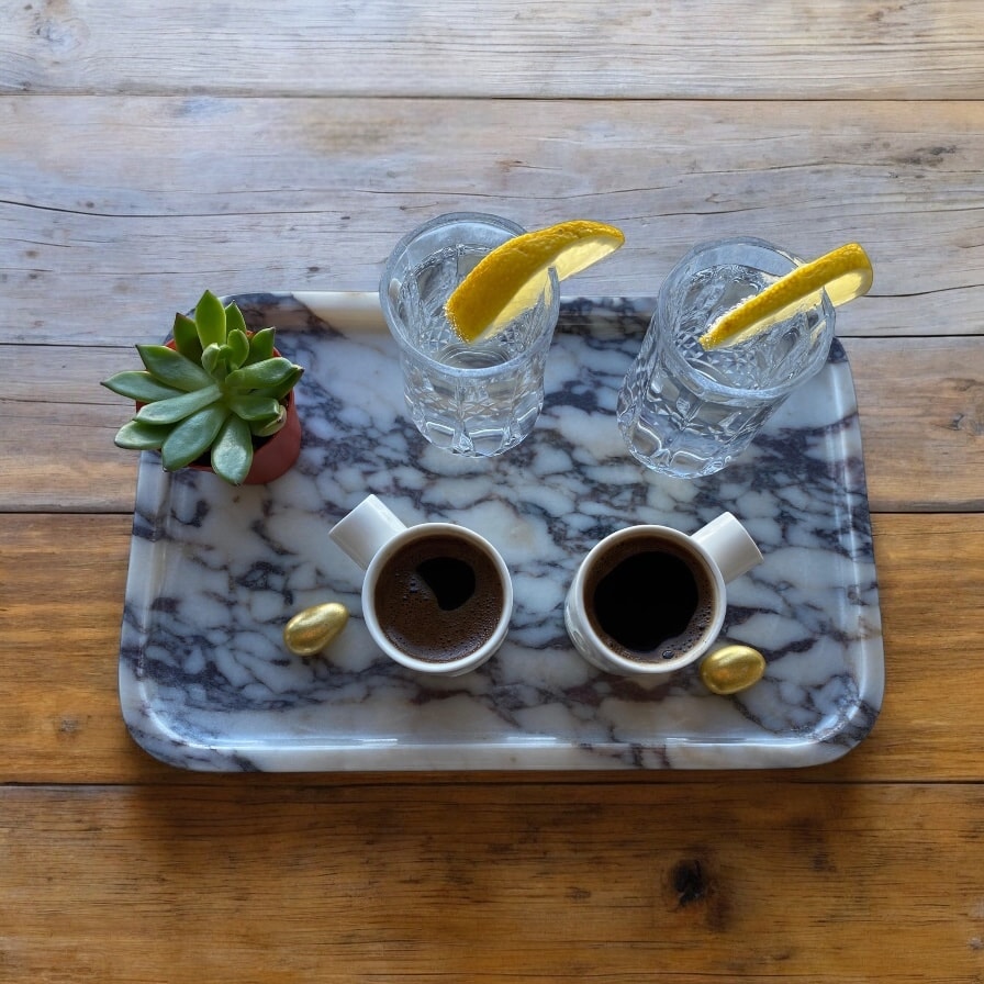 Calacatta Viola Marble Decorative Tray