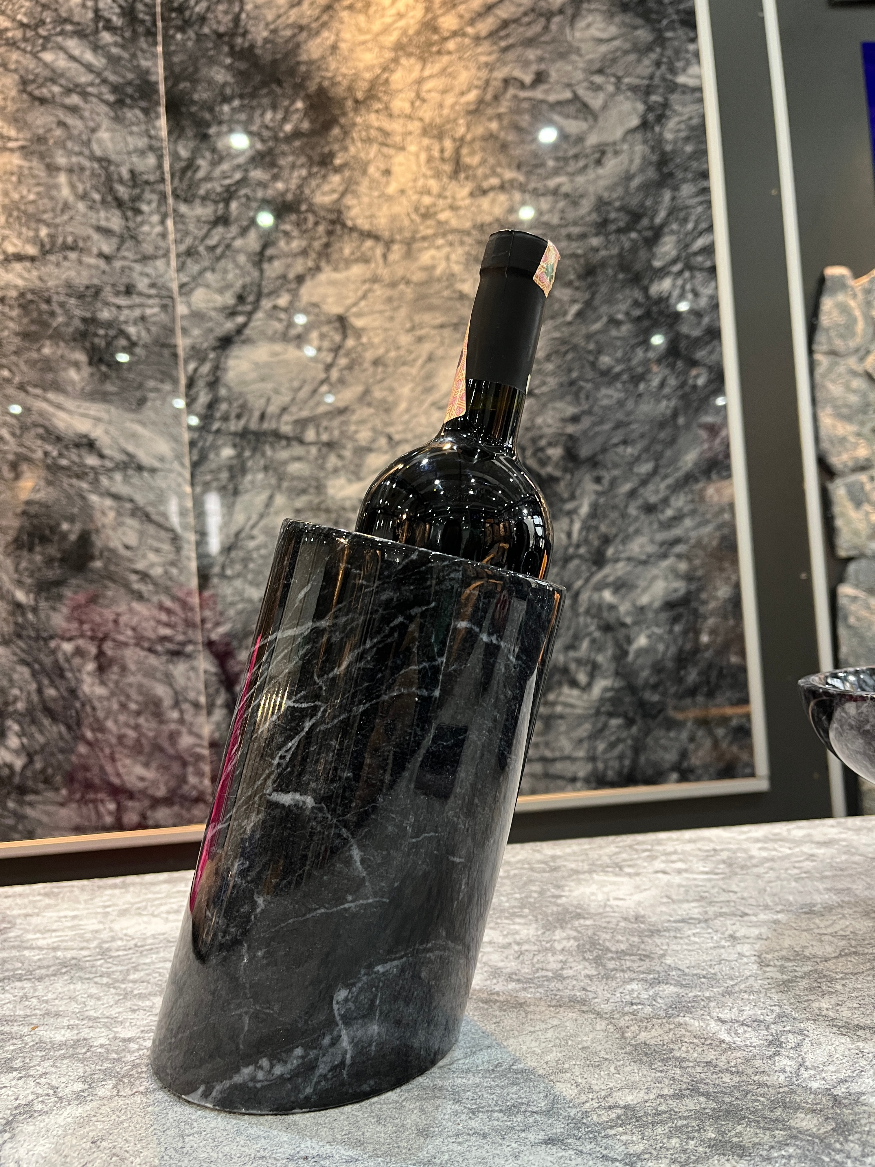 Natural Marble Wine Rack & Bottle Cooler