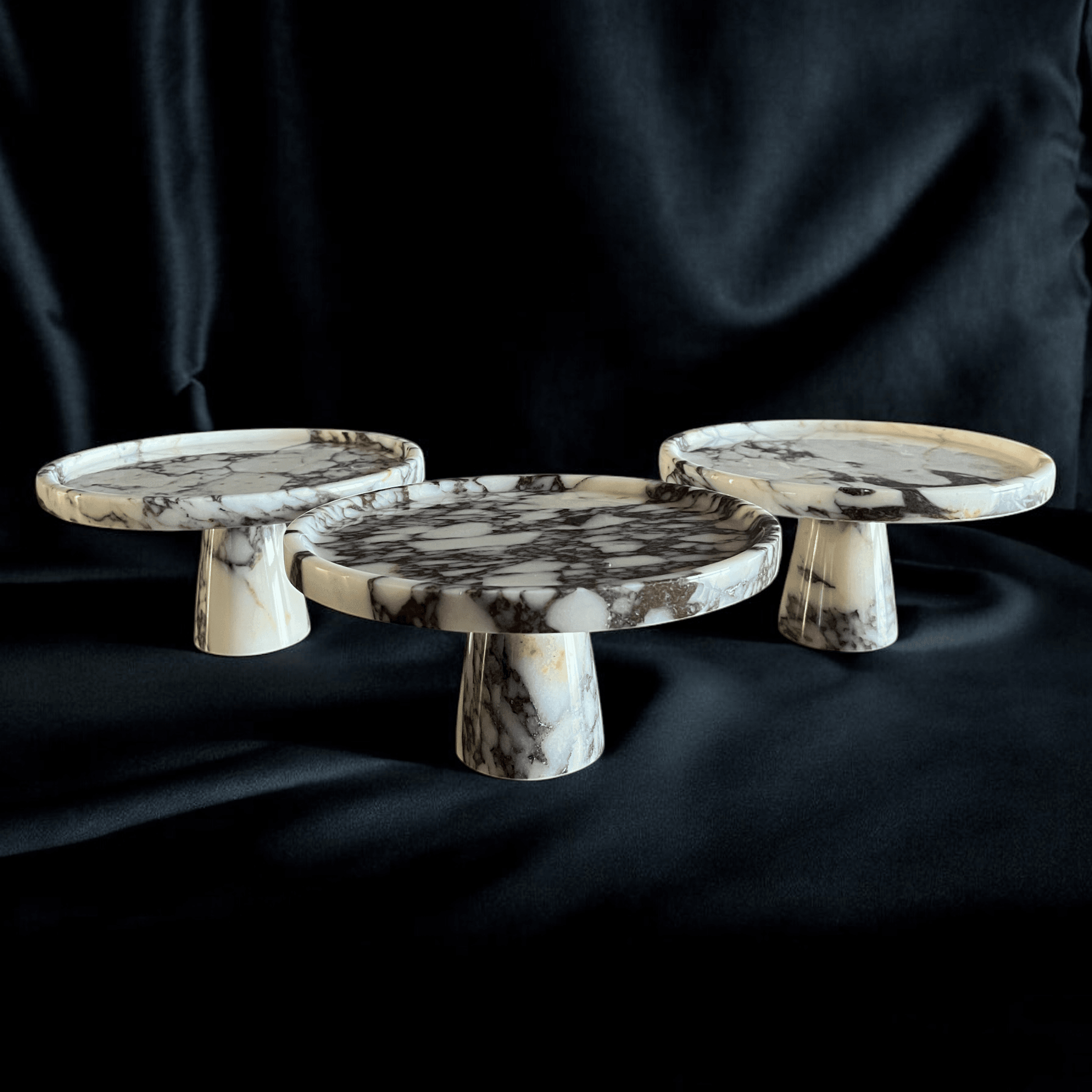 Calacatta Viola Marble Cake Stand